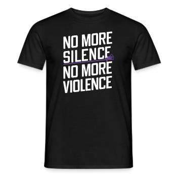 Raising awareness of domestic violence - Men's T-Shirt - black - Front - AI Model Male 178 light (178cm)