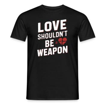 Raising awareness of domestic violence - Men's T-Shirt - black - Front - AI Model Male 178 light (178cm)