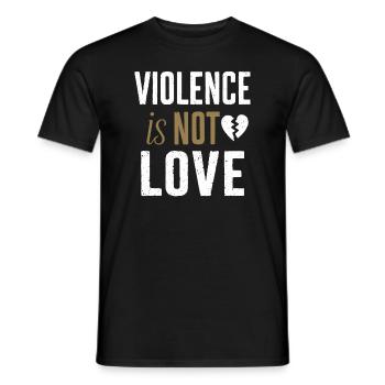 Raising awareness of domestic violence - Men's T-Shirt - black - Front - AI Model Male 178 light (178cm)