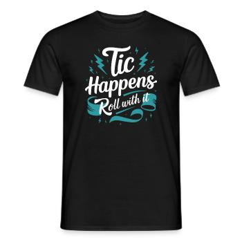 Tourette's Syndrome Awareness Neurodiverse - Men's T-Shirt - black - Front - AI Model Male 178 light (178cm)