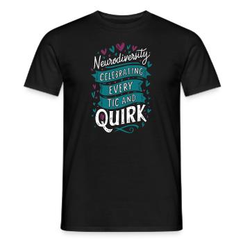 Syndrome de Gilles de la Tourette Conscience Neurodiverse - T-shirt homme - noir - Devant - AI Model Male 178 light (178cm)