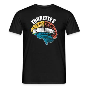 Tourette's Syndrome Awareness Neurodiverse - Men's T-Shirt - black - Front - AI Model Male 178 light (178cm)