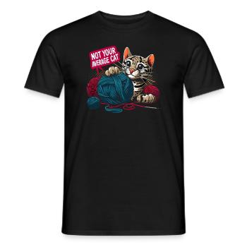 Ozelot Wild Cat Exotic Pets Jungle Big Cat - Männer T-Shirt - Schwarz - Vorne - AI Model Male 178 light (178cm)