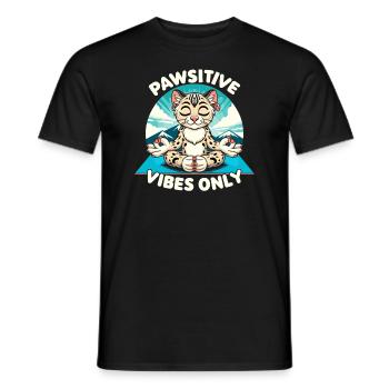 Ozelot Wild Cat Exotic Pets Jungle Big Cat - Männer T-Shirt - Schwarz - Vorne - AI Model Male 178 light (178cm)