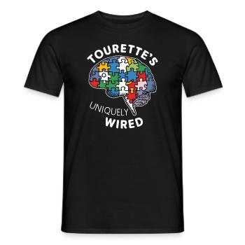 Tourette's Syndrome Awareness Neurodiverse - Men's T-Shirt - black - Front - AI Model Male 178 light (178cm)