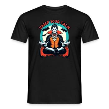 Meditation, Achtsamkeit, Entspannung, Innerer - Männer T-Shirt - Schwarz - Vorne - AI Model Male 178 light (178cm)