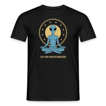 méditation, pleine conscience, relaxation et - T-shirt homme - noir - Devant - AI Model Male 178 light (178cm)