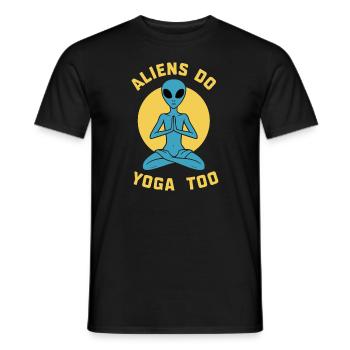 méditation, pleine conscience, relaxation et - T-shirt homme - noir - Devant - AI Model Male 178 light (178cm)