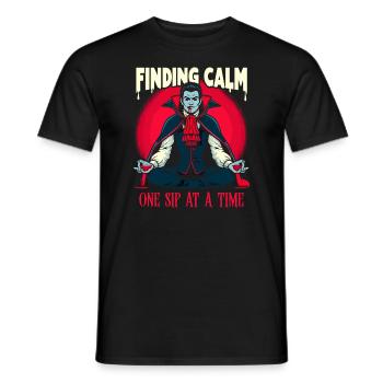 Meditation, Achtsamkeit, Entspannung, Innerer - Männer T-Shirt - Schwarz - Vorne - AI Model Male 178 light (178cm)