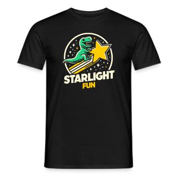 Espace des dinosaures astronautes de Rex aux yeux d’escalier - T-shirt homme - noir - Devant - AI Model Male 178 light (178cm)