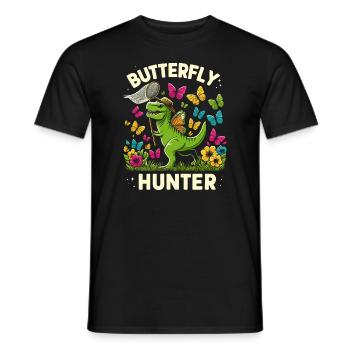 Bonsai Master T-Rex Dinosaur Gardening for - Men's T-Shirt - black - Front - AI Model Male 178 light (178cm)