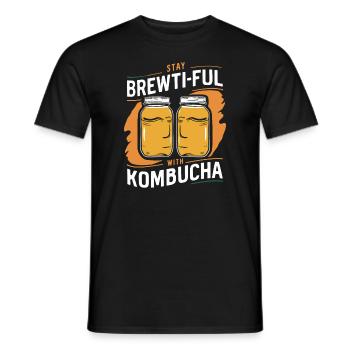 Vorteile Von Kombucha Für Brewer Maker Tea Lover - Männer T-Shirt - Schwarz - Vorne - AI Model Male 178 light (178cm)