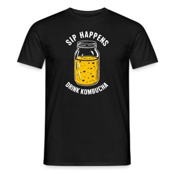 Vorteile Von Kombucha Für Brewer Maker Tea Lover - Männer T-Shirt - Schwarz - Vorne - AI Model Male 178 light (178cm)