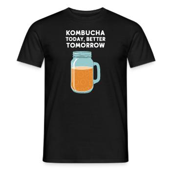 Vorteile Von Kombucha Für Brewer Maker Tea Lover - Männer T-Shirt - Schwarz - Vorne - AI Model Male 178 light (178cm)