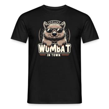 Se sentir Wombat-Tastic aujourd’hui - Wombat drôle - T-shirt homme - noir - Devant - AI Model Male 178 light (178cm)