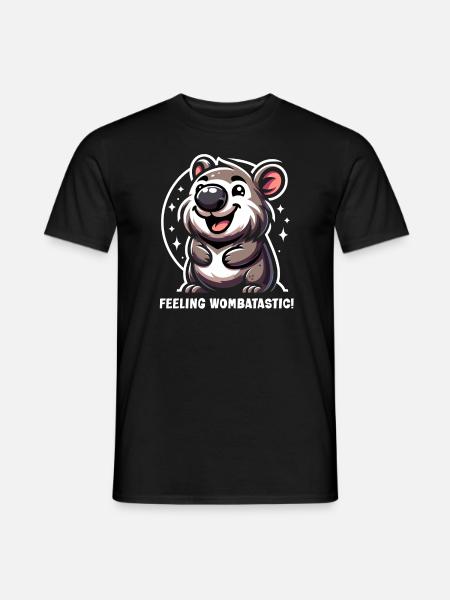 Feeling Wombat-Tastic Today - Funny Wombat - Men's T-Shirt - black