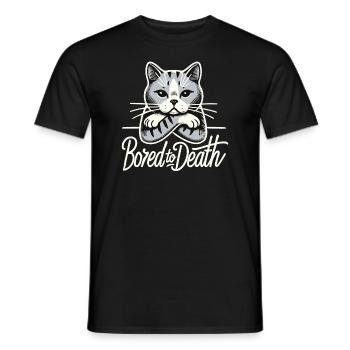 Emo Cat Design for Gothic Cat Lovers and - Men's T-Shirt - black - Front - AI Model Male 178 light (178cm)