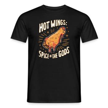 Ailes de poulet chaudes Ailes de poulet épicées Ailes de buffle - T-shirt homme - noir - Devant - AI Model Male 178 light (178cm)