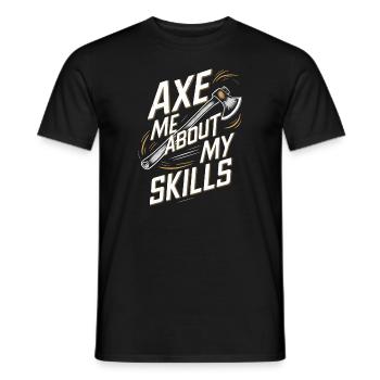 Maîtres du lancer de hache pour une pratique précise de la cible - T-shirt homme - noir - Devant - AI Model Male 178 light (178cm)