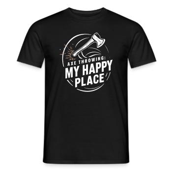 Maîtres du lancer de hache pour une pratique précise de la cible - T-shirt homme - noir - Devant - AI Model Male 178 light (178cm)