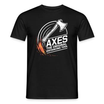 Maîtres du lancer de hache pour une pratique précise de la cible - T-shirt homme - noir - Devant - AI Model Male 178 light (178cm)