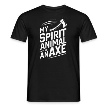 Maîtres du lancer de hache pour une pratique précise de la cible - T-shirt homme - noir - Devant - AI Model Male 178 light (178cm)