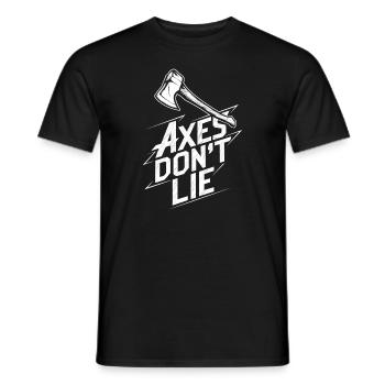 Maîtres du lancer de hache pour une pratique précise de la cible - T-shirt homme - noir - Devant - AI Model Male 178 light (178cm)