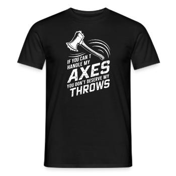 Maîtres du lancer de hache pour une pratique précise de la cible - T-shirt homme - noir - Devant - AI Model Male 178 light (178cm)