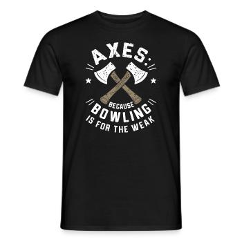 Maîtres du lancer de hache pour une pratique précise de la cible - T-shirt homme - noir - Devant - AI Model Male 178 light (178cm)