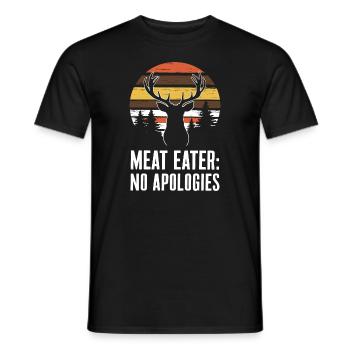 Vivez l’excitation de la chasse au cerf en forêt avec - T-shirt homme - noir - Devant - AI Model Male 178 light (178cm)