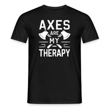 Maîtres du lancer de hache pour une pratique précise de la cible - T-shirt homme - noir - Devant - AI Model Male 178 light (178cm)