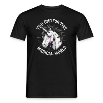 Revival emo et mode alternative pour Scene Kids - T-shirt homme - noir - Devant - AI Model Male 178 light (178cm)