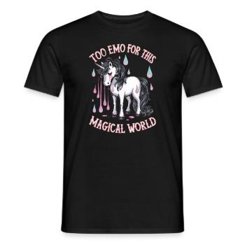 Revival emo et mode alternative pour Scene Kids - T-shirt homme - noir - Devant - AI Model Male 178 light (178cm)