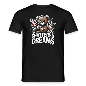 Horror Teddy Bear Clawing Through The Night Horror - Men's T-Shirt - black - Front - AI Model Male 178 light (178cm)