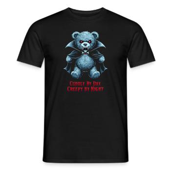 Horror Teddy Bear Clawing Through The Night Horror - Men's T-Shirt - black - Front - AI Model Male 178 light (178cm)