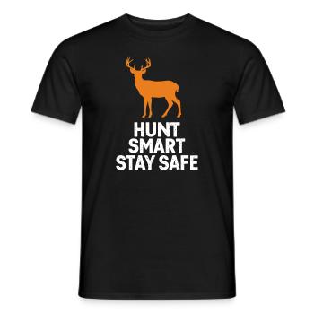 Vivez l’excitation de la chasse au cerf en forêt avec - T-shirt homme - noir - Devant - AI Model Male 178 light (178cm)