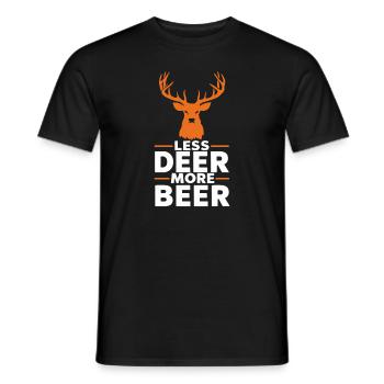 Vivez l’excitation de la chasse au cerf en forêt avec - T-shirt homme - noir - Devant - AI Model Male 178 light (178cm)