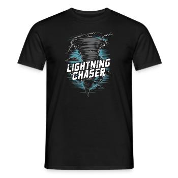 Découvrez le monde fascinant de la chasse aux tornades - T-shirt homme - noir - Devant - AI Model Male 178 light (178cm)