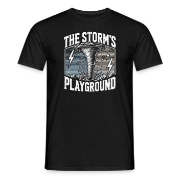 Découvrez le monde fascinant de la chasse aux tornades - T-shirt homme - noir - Devant - AI Model Male 178 light (178cm)