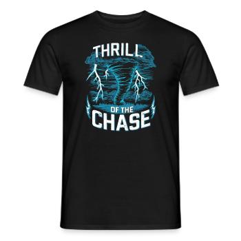 Découvrez le monde fascinant de la chasse aux tornades - T-shirt homme - noir - Devant - AI Model Male 178 light (178cm)