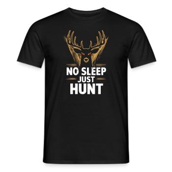 Vivez l’excitation de la chasse au cerf en forêt avec - T-shirt homme - noir - Devant - AI Model Male 178 light (178cm)