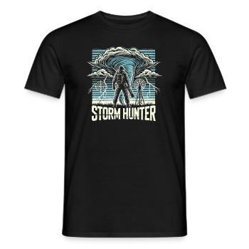Erlebe Die Faszinierende Welt Des Tornadojagens - Männer T-Shirt - Schwarz - Vorne - AI Model Male 178 light (178cm)