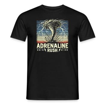 Erlebe Die Faszinierende Welt Des Tornadojagens - Männer T-Shirt - Schwarz - Vorne - AI Model Male 178 light (178cm)