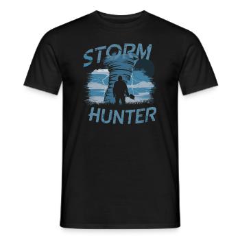 Découvrez le monde fascinant de la chasse aux tornades - T-shirt homme - noir - Devant - AI Model Male 178 light (178cm)
