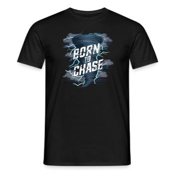Découvrez le monde fascinant de la chasse aux tornades - T-shirt homme - noir - Devant - AI Model Male 178 light (178cm)