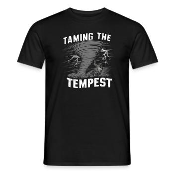 Découvrez le monde fascinant de la chasse aux tornades - T-shirt homme - noir - Devant - AI Model Male 178 light (178cm)