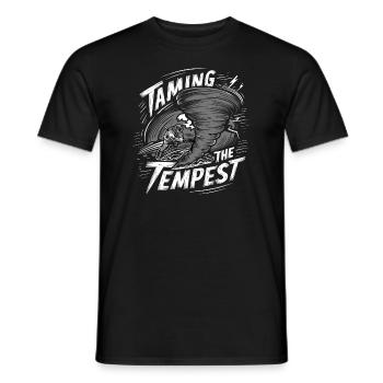Découvrez le monde fascinant de la chasse aux tornades - T-shirt homme - noir - Devant - AI Model Male 178 light (178cm)