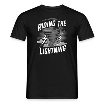 Découvrez le monde fascinant de la chasse aux tornades - T-shirt homme - noir - Devant - AI Model Male 178 light (178cm)