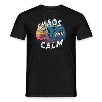 Erlebe Die Faszinierende Welt Des Tornadojagens - Männer T-Shirt - Schwarz - Vorne - AI Model Male 178 light (178cm)