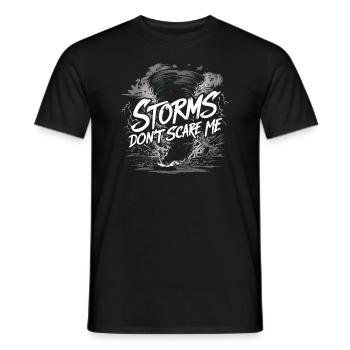 Découvrez le monde fascinant de la chasse aux tornades - T-shirt homme - noir - Devant - AI Model Male 178 light (178cm)